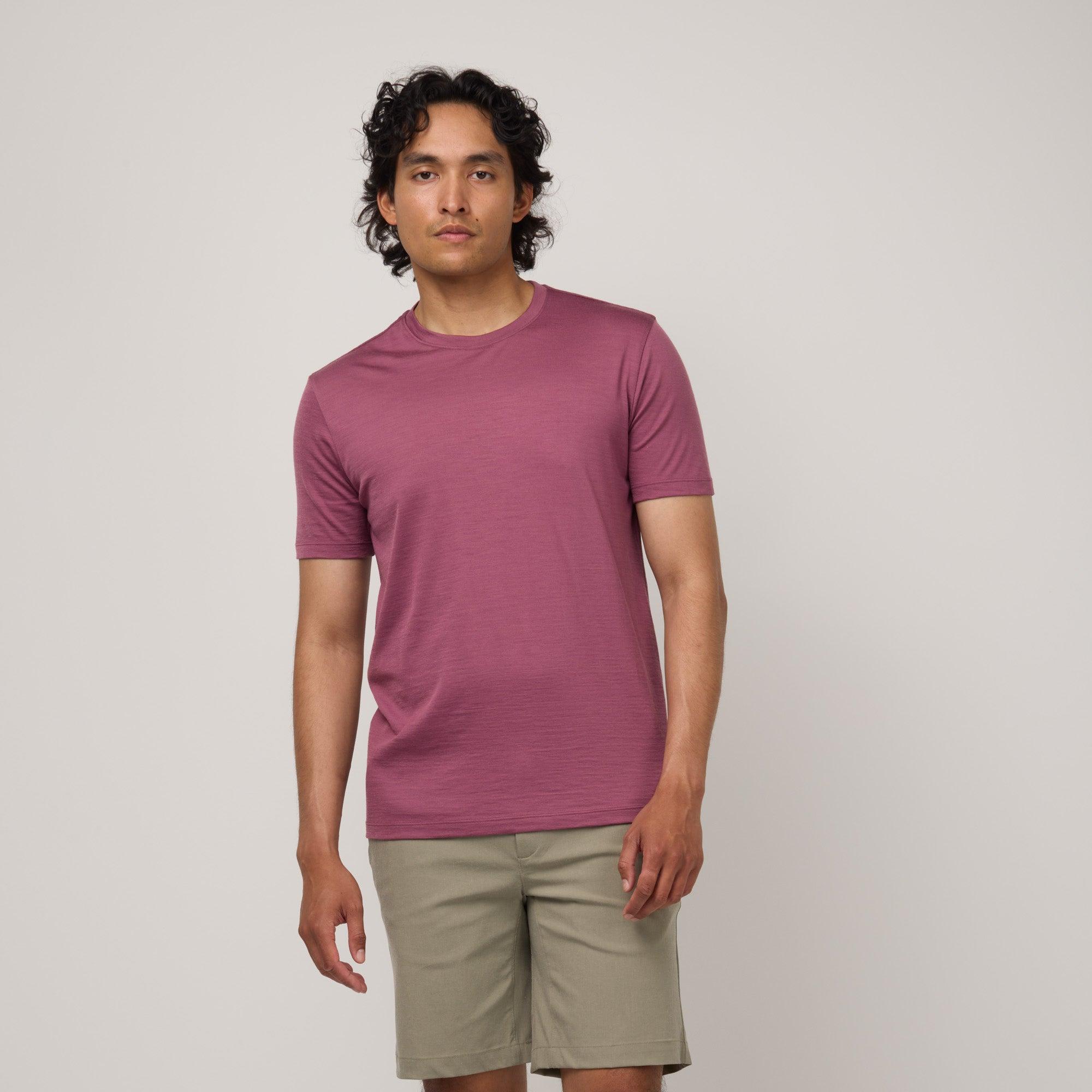 Merino Wool Crew Neck T-Shirt | Pacific Product Image