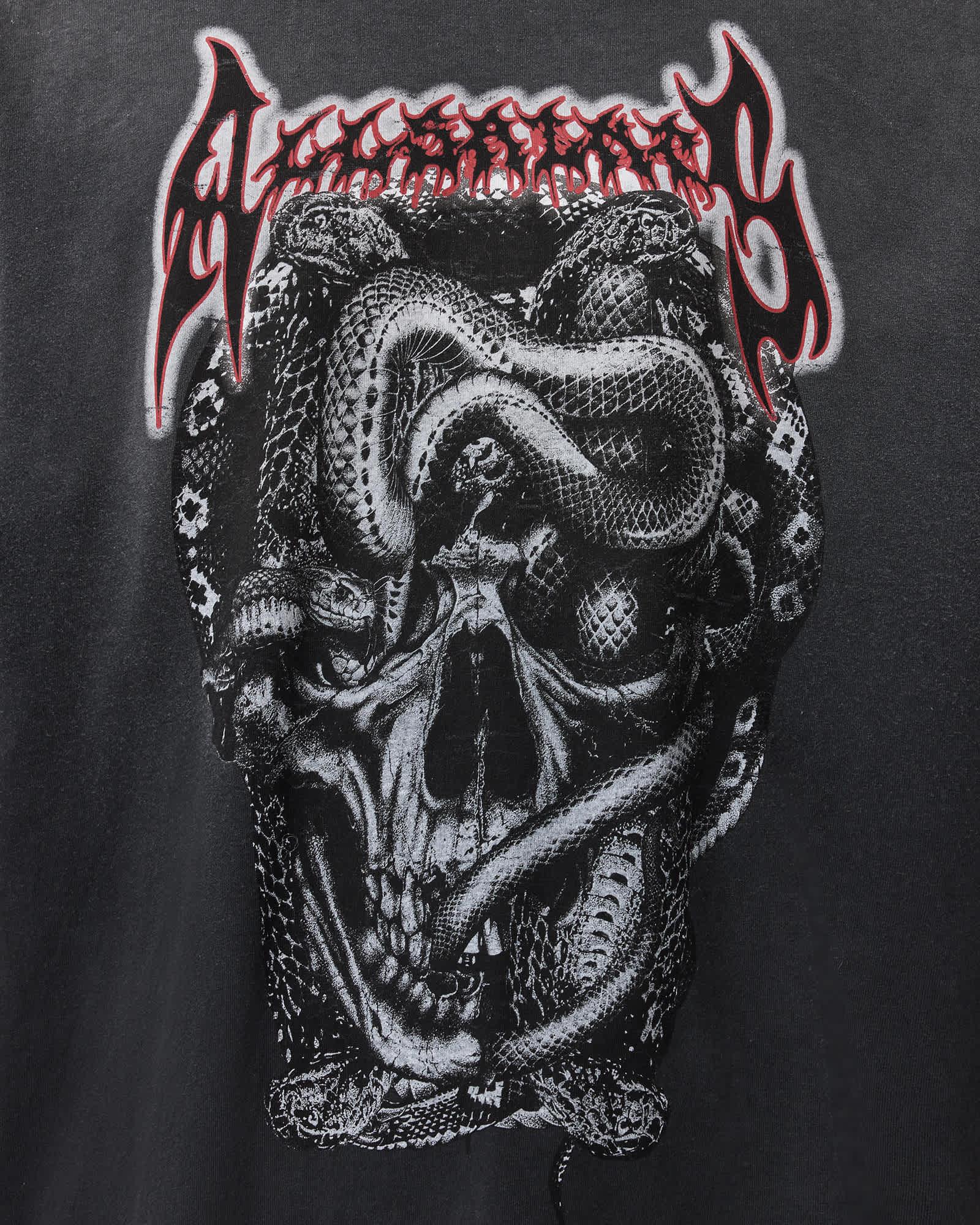 Constrict Oversized Graphic T-Shirt Washed Black | ALLSAINTS US Product Image