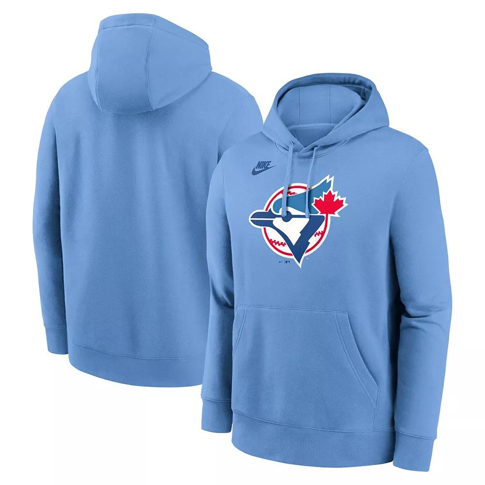 Men's Nike Powder Blue Toronto Blue Jays Cooperstown Collection Logo Club Pullover Hoodie, Size: Small, Jay Light Product Image