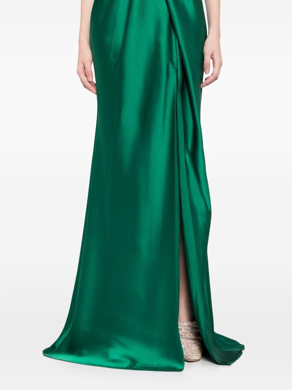 fluid twisted draped dress Product Image
