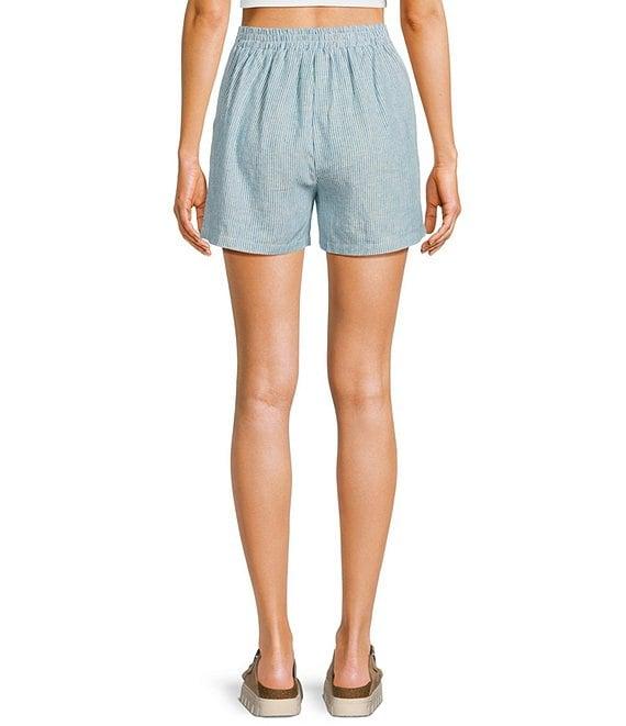 Copper Key Linen Stripe Coordinating Pull On Shorts Product Image