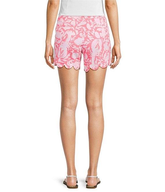 Lilly Pulitzer Buttercup Crab Print Flat Front Scallop Shorts Product Image