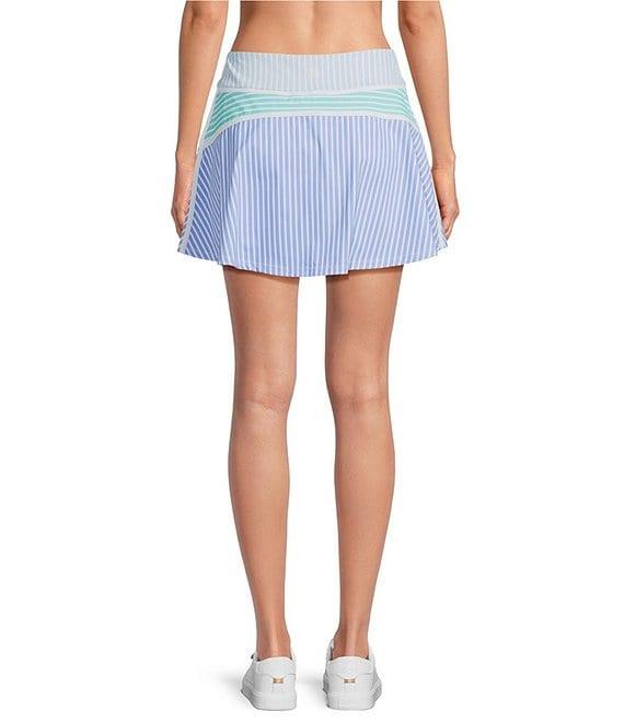 Addison Bay Seamed Stripe Print Flounce Coordinating Skort Product Image