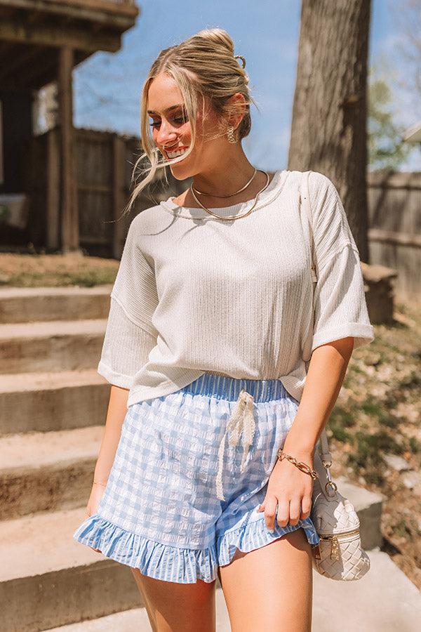 Fresh Breeze Knit Top in Cream Product Image