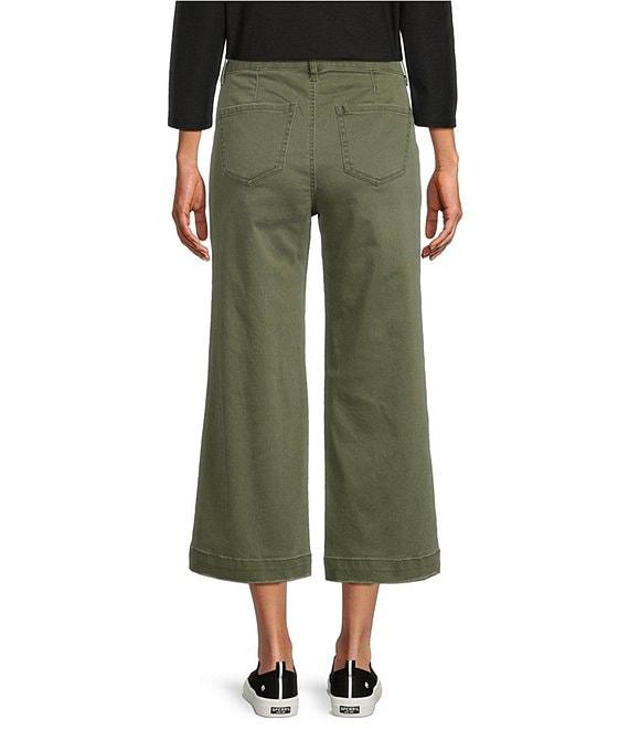 Westbound High Rise Patch Pocket Cropped Wide Leg Pull-On Pants Product Image