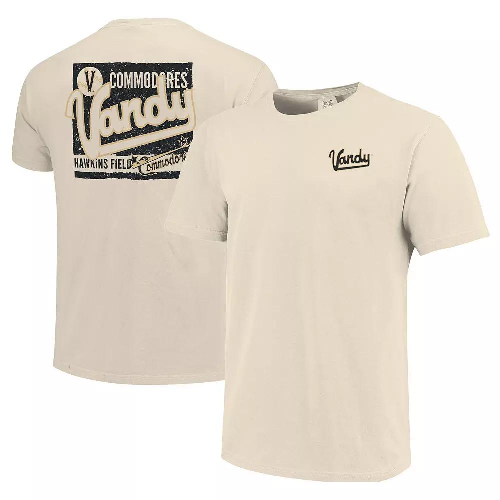 Men's Cream Vanderbilt Commodores Baseball Throwback Comfort Color T-Shirt,  Product Image
