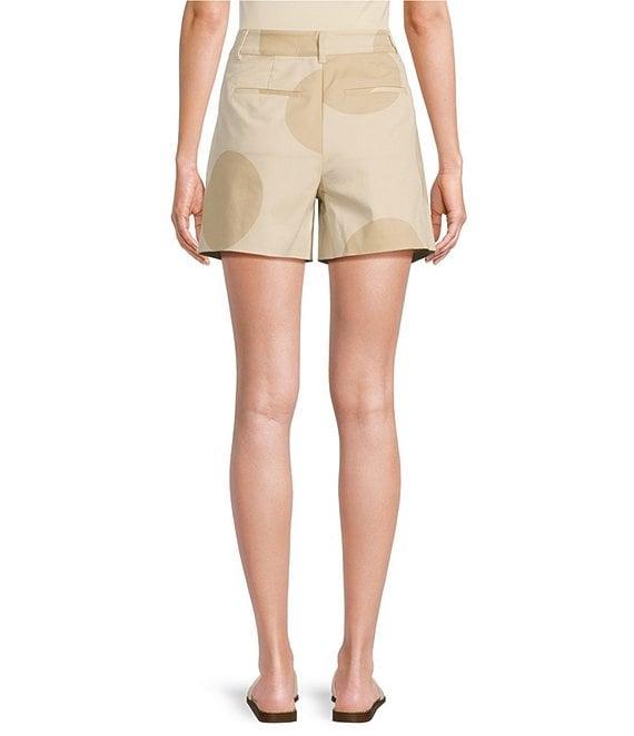 Le' AL.X Polka Dot Woven High Rise Coin Pocket Pleated Trouser Coordinating Shorts Product Image