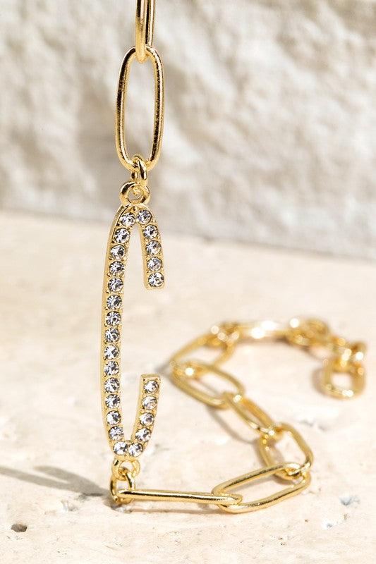 Crystal Initial Letter Bracelet Product Image