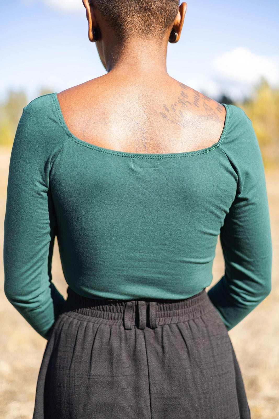 Trices Skirt in Black Linen Product Image