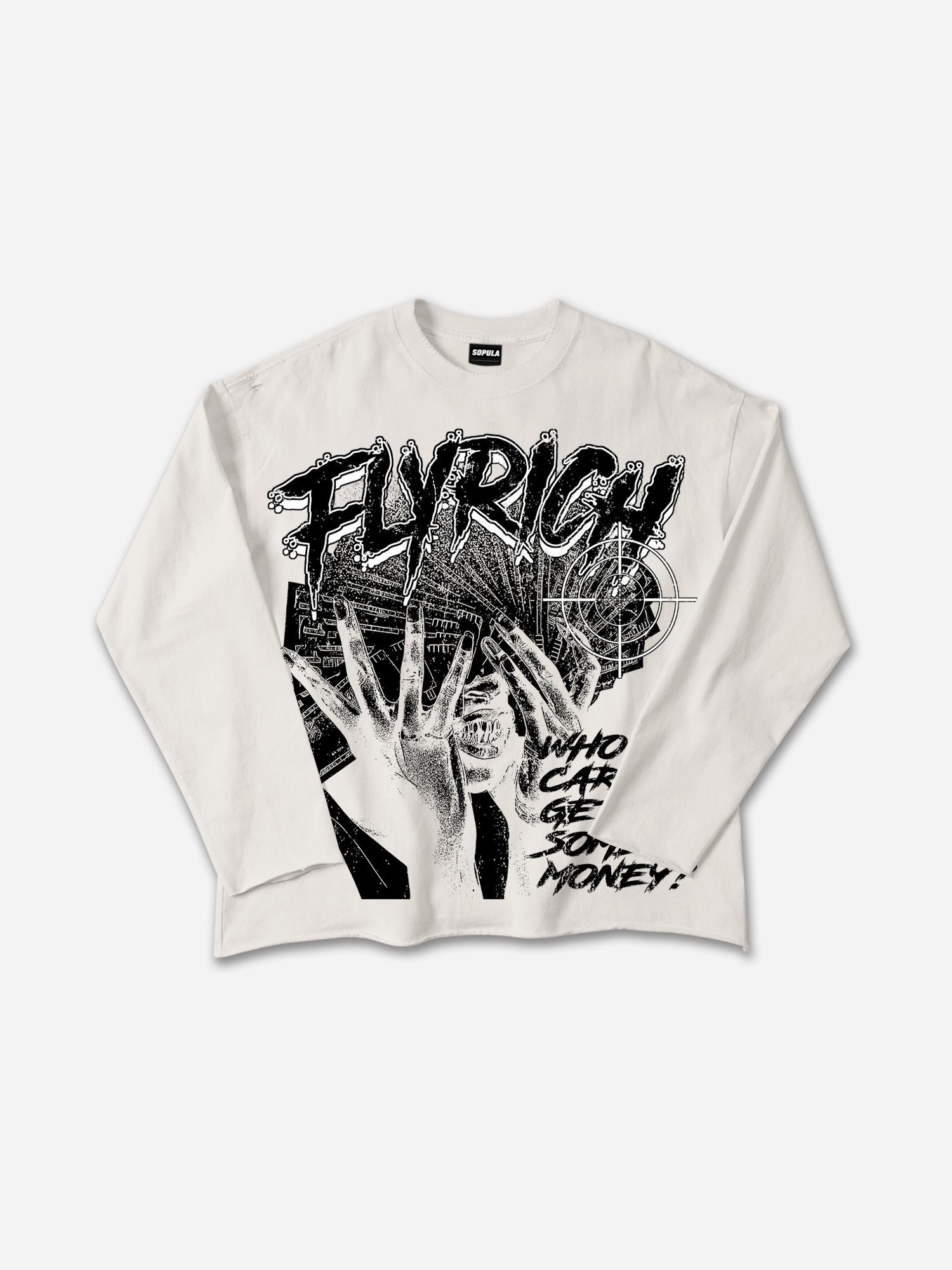 Sopula Vintage Warzone Peace Club Graphic Washed Zip-Up Hoodie Product Image