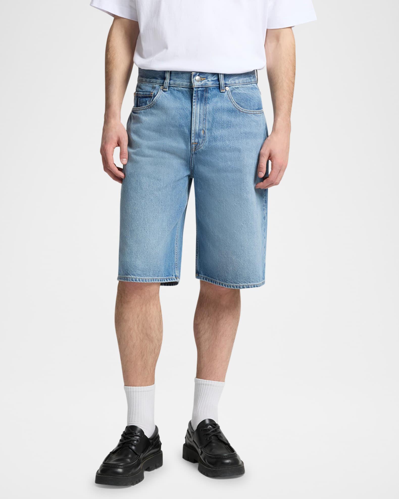 Men's Wide-Leg Jean Shorts Product Image