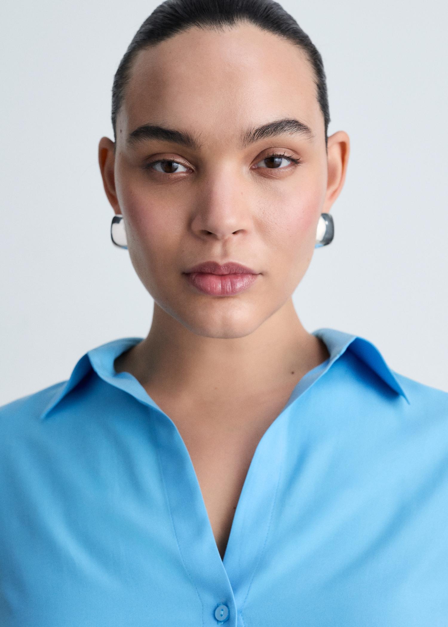 Lyocell fluid shirt - Women | MANGO USA Product Image