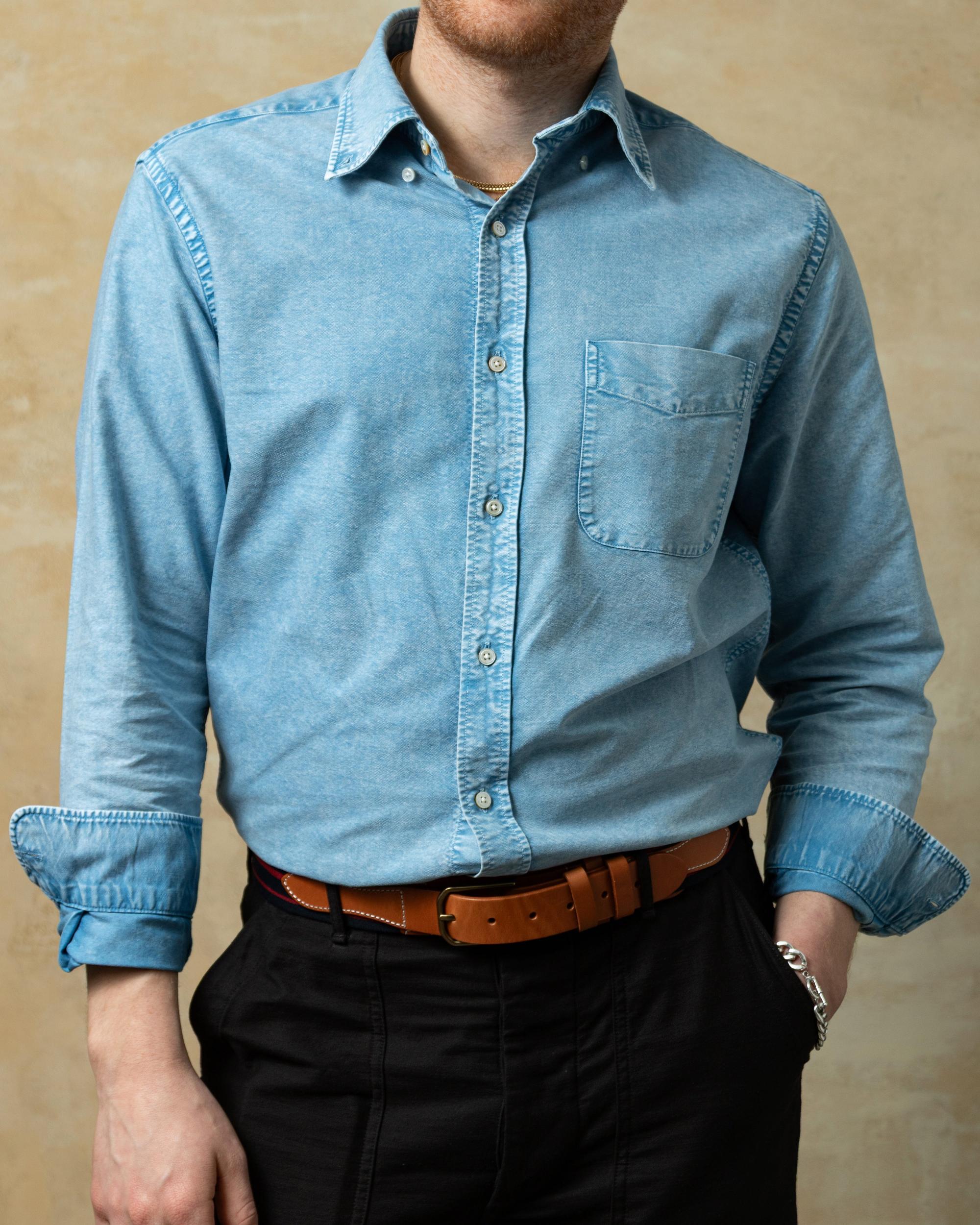 Garment Dyed Oxford Shirt in Mediterranean Product Image
