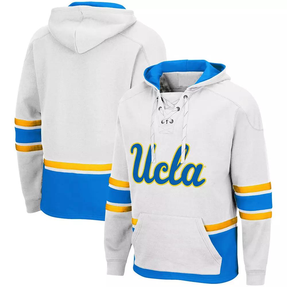 Men's Colosseum White UCLA Bruins Lace Up 3.0 Pullover Hoodie,  Product Image