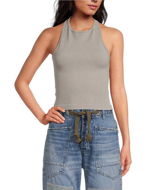 Free People Hayley Crew Neck Racerback Knit Sleeveless Tank Product Image