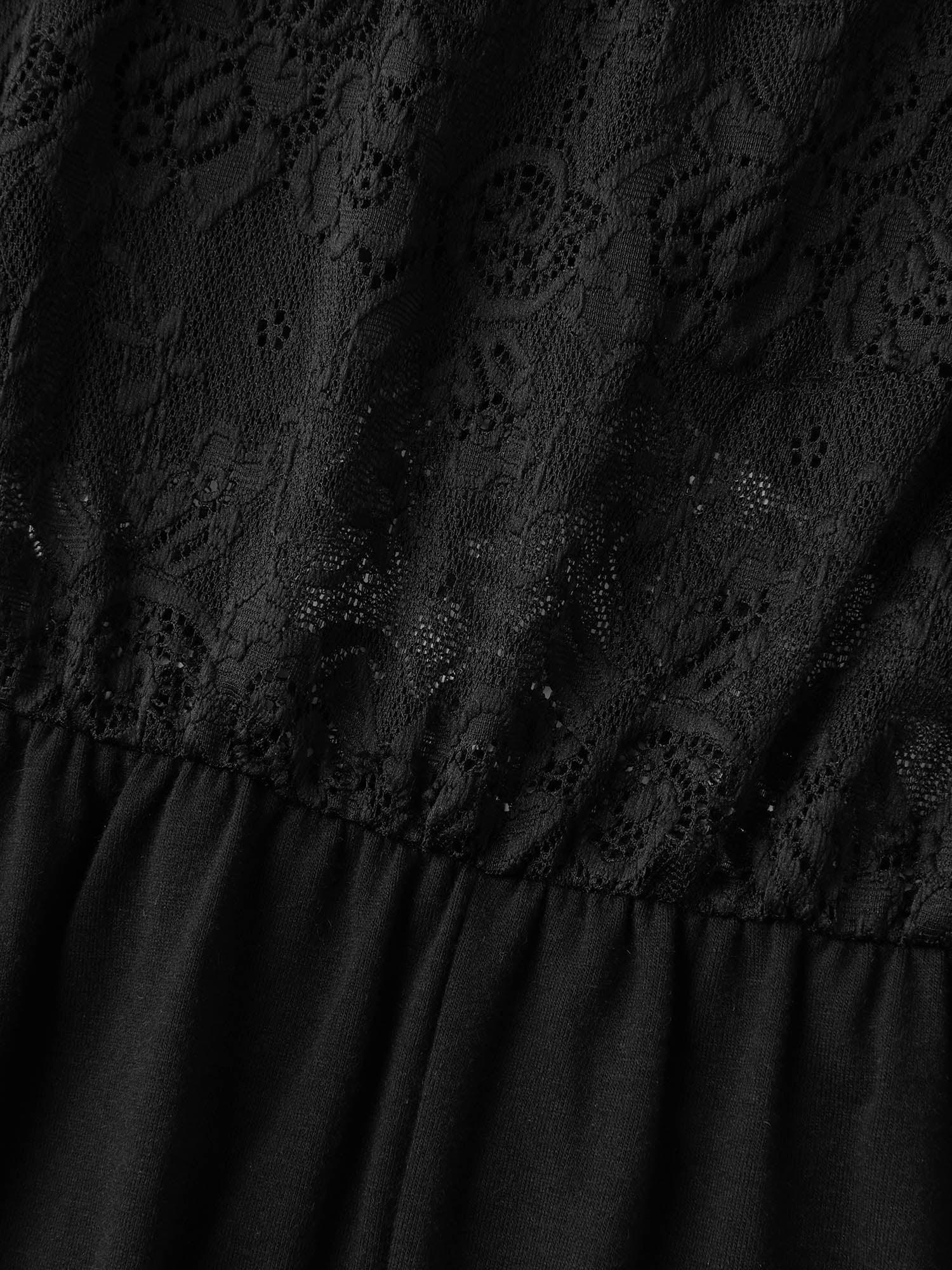 Lace Bodice Cami Knee-Length Sleep Dress Female Product Image