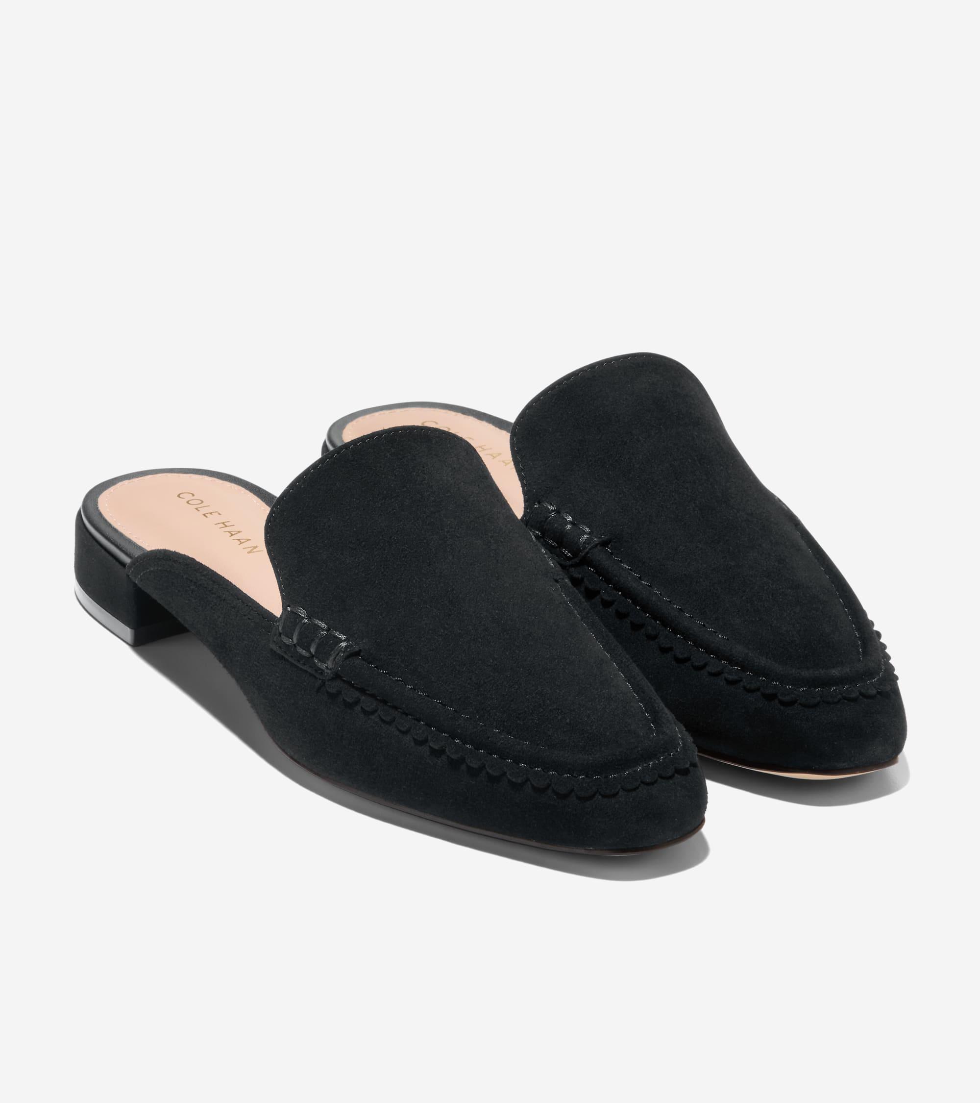 Women's Pollina Scalloped Mules in Black | Cole Haan Product Image
