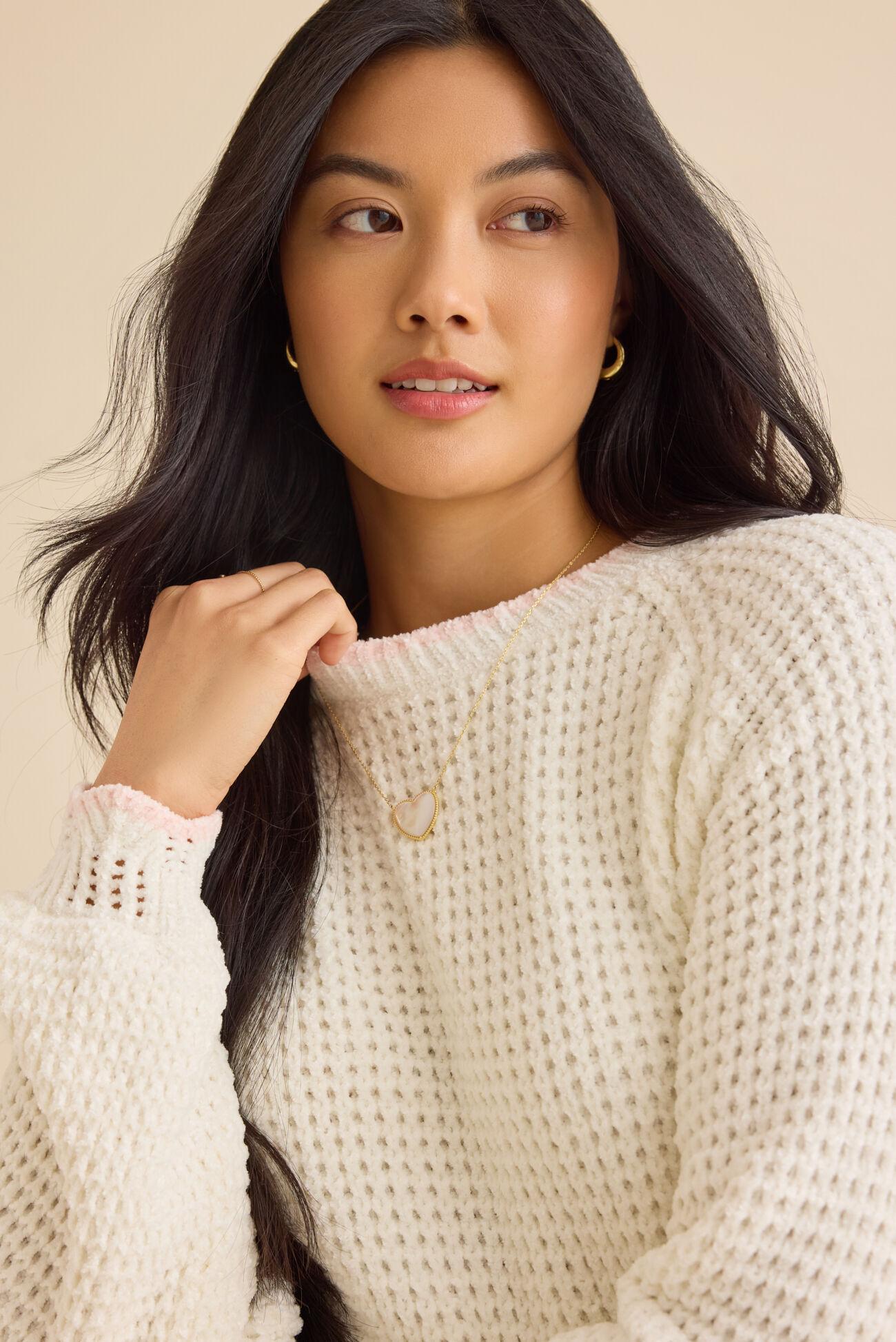 Amber Scalloped Trim Sweater Product Image