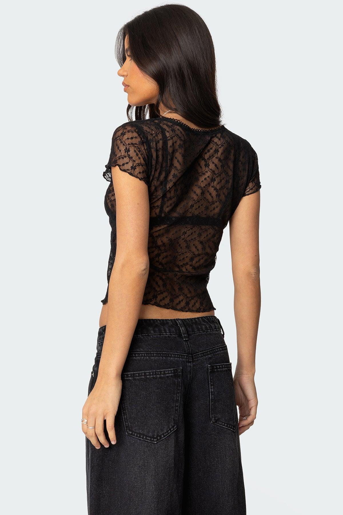 Julie Sheer Lace Top Product Image