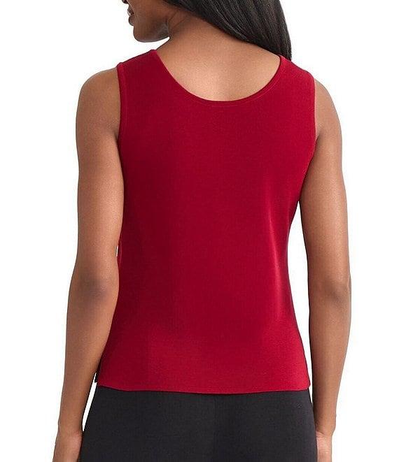 MISOOK Knit Double Scoop Neck Sleeveless Tank Product Image