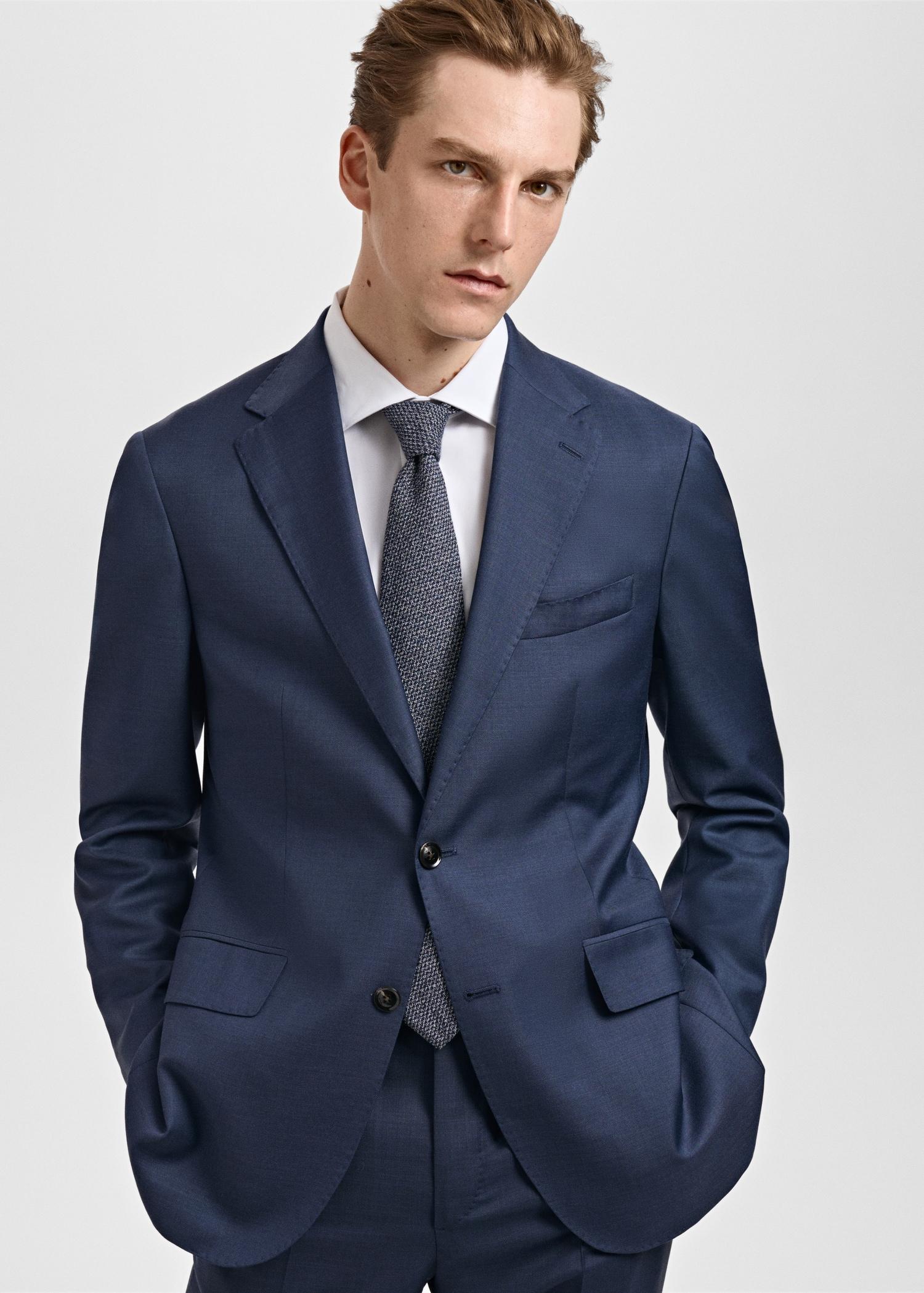 Venice 100% virgin wool suit blazer - Men | MANGO USA Product Image