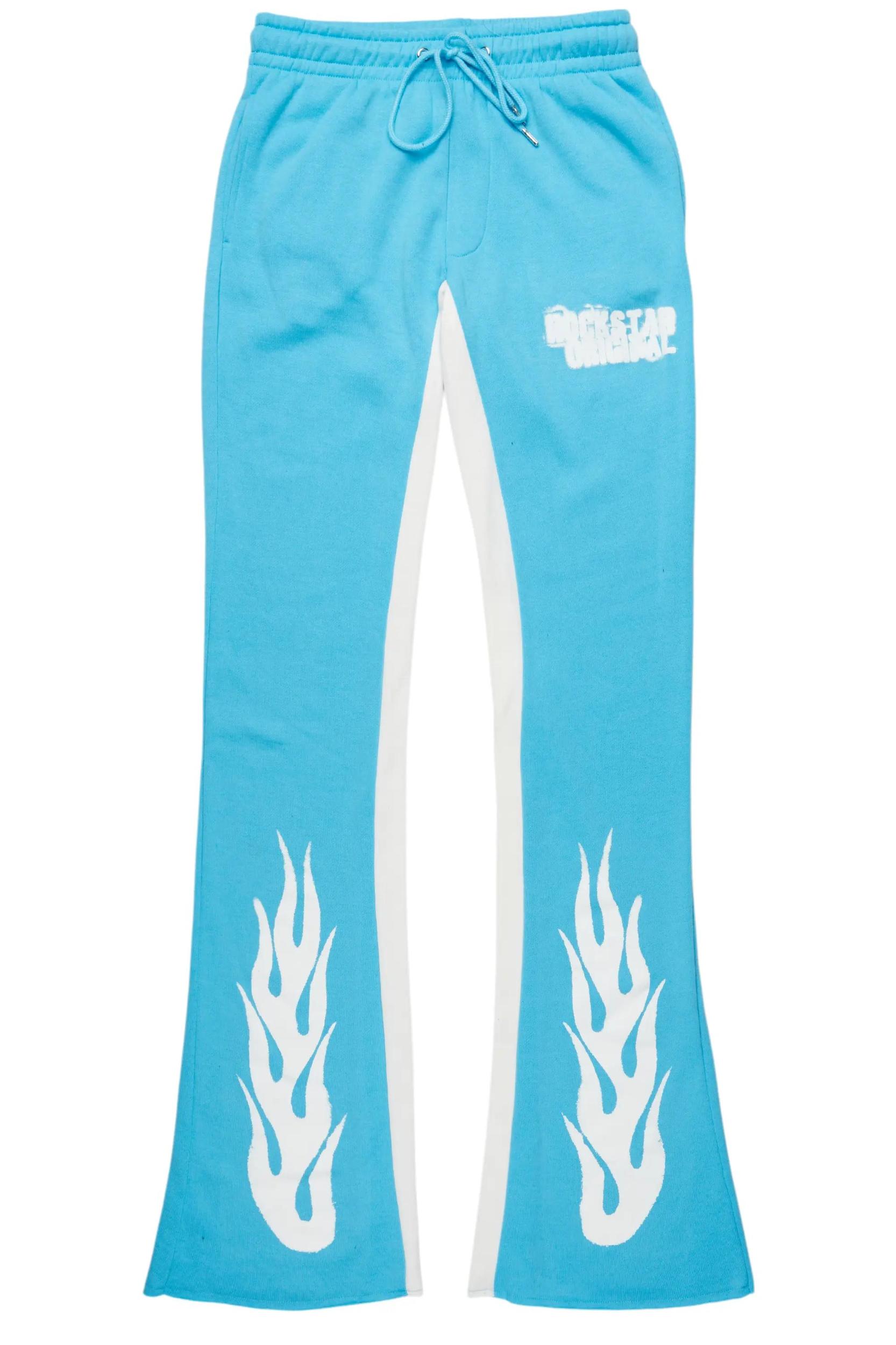Banyan Blue Graphic Baggy Pant Male Product Image