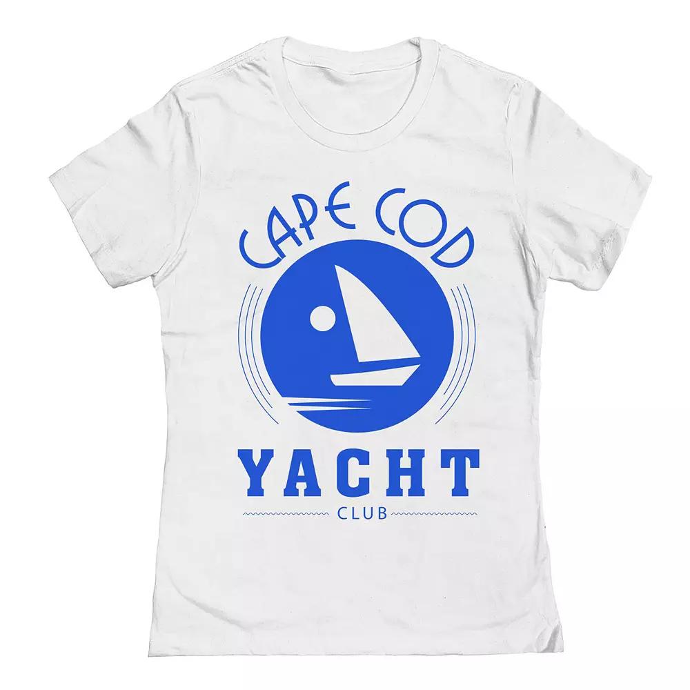 Junior's Cape Cod Yacht Womens Graphic Tee, Girl's, Size: XL, White Product Image