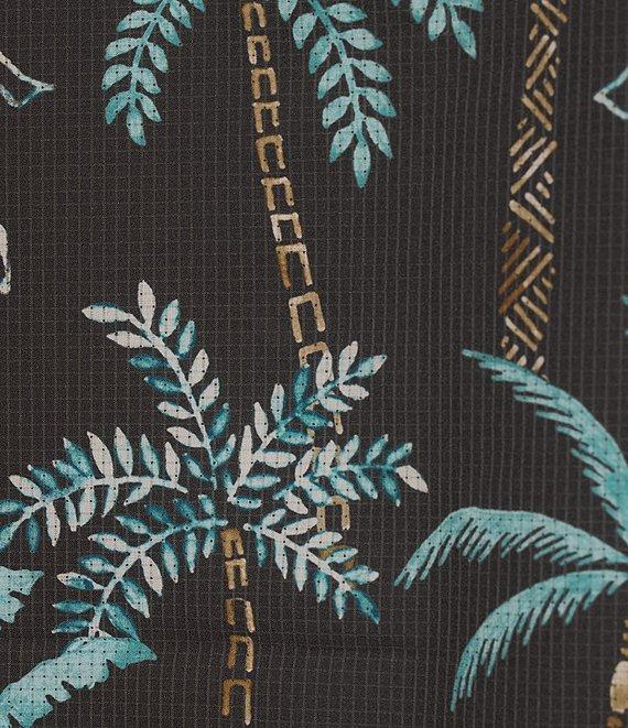 Caribbean Isle Breeze Performance Stretch Palm Print Short Sleeve Woven Shirt Product Image