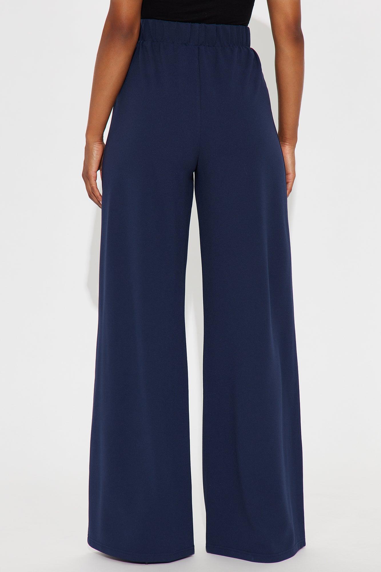 What Matters Most Wide Leg Trouser - Navy Female Product Image