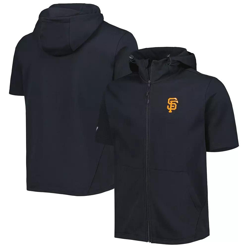 Men's Levelwear Black San Francisco Giants Recruit Full-Zip Short Sleeve Hoodie,  Product Image