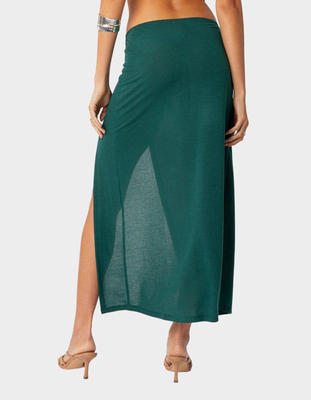 EDIKTED Nyssa Wrap Midi Skirt - GREEN Product Image