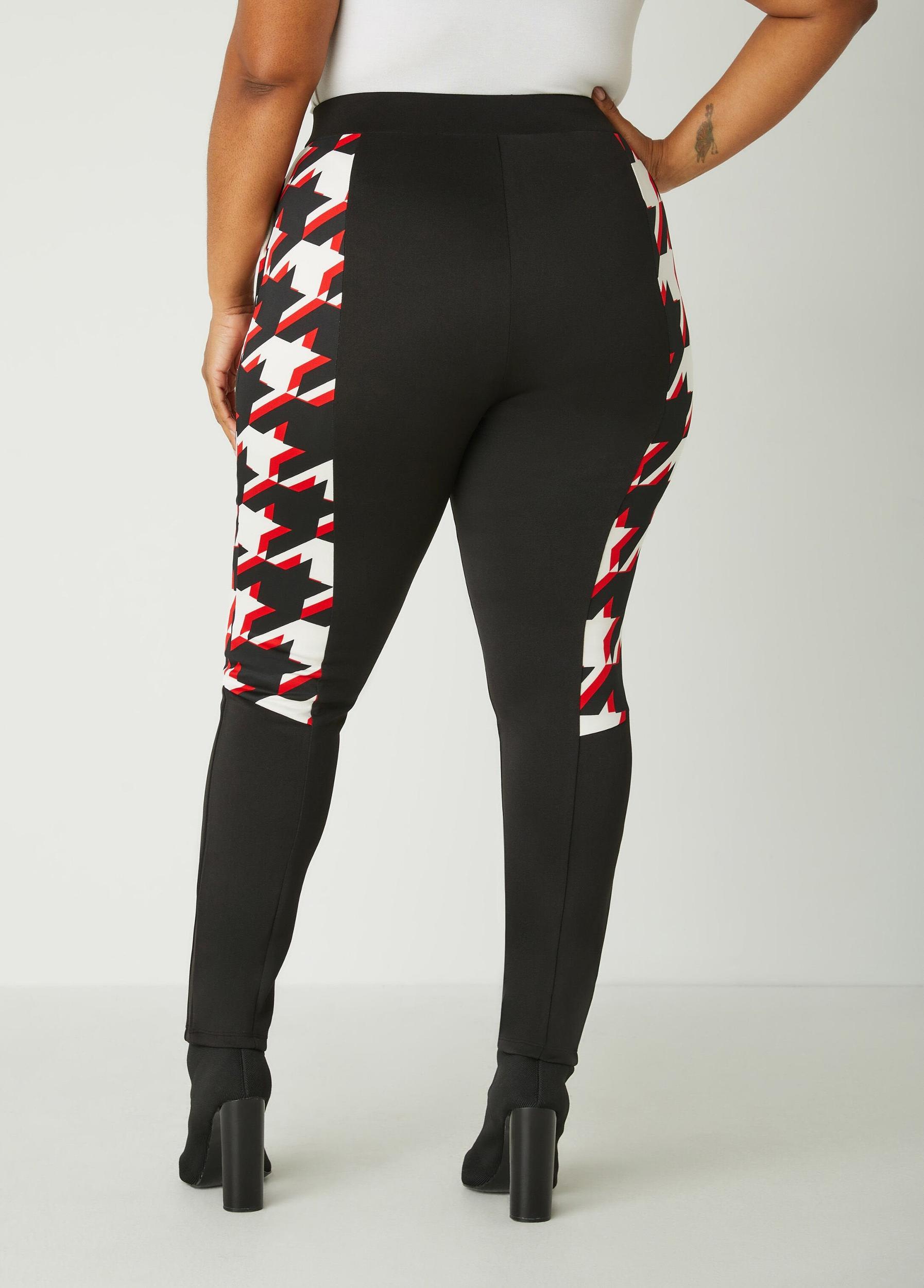 Houndstooth Paneled Leggings Product Image