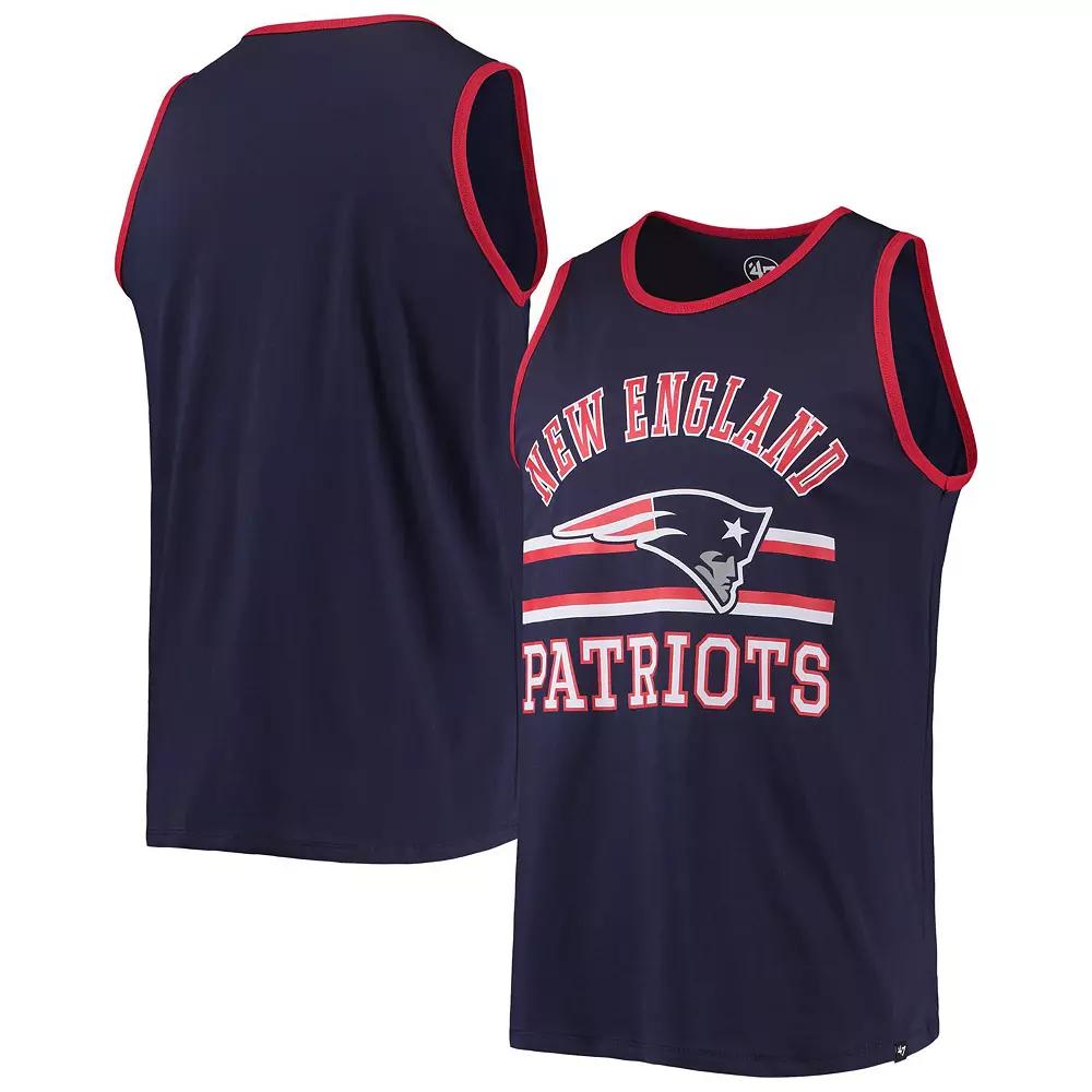 Men's '47 Navy New England Patriots Edge Super Rival Tank Top,  Product Image