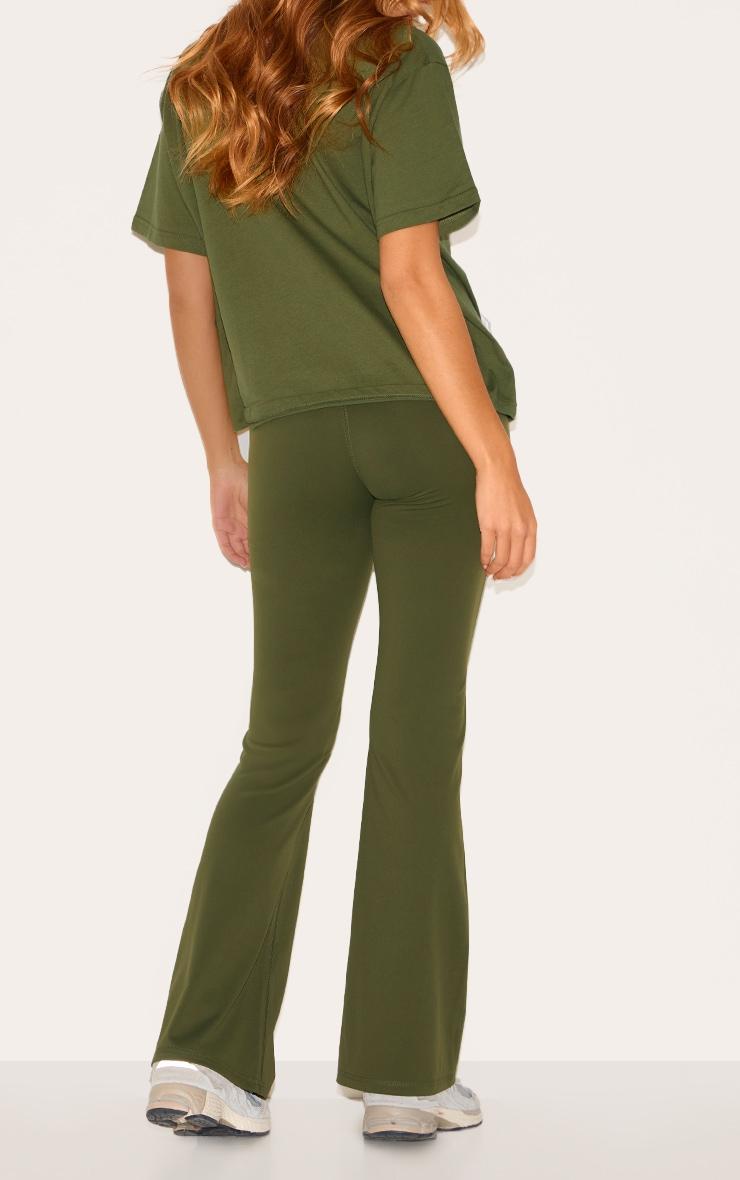 Khaki Sculpt Wrap Waist Yoga Pants Product Image