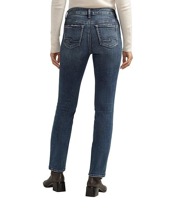 Silver Jeans Co. Elyse Mid Rise Power Stretch Straight Leg Jeans Product Image