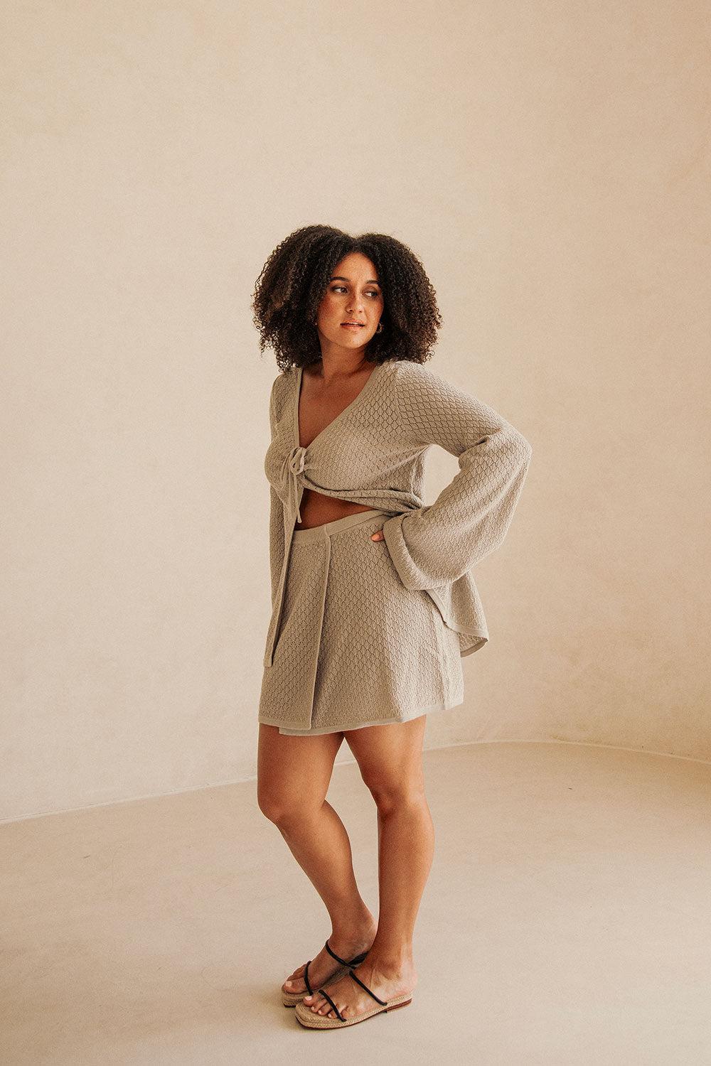 Baylie Skirt - Taupe Product Image