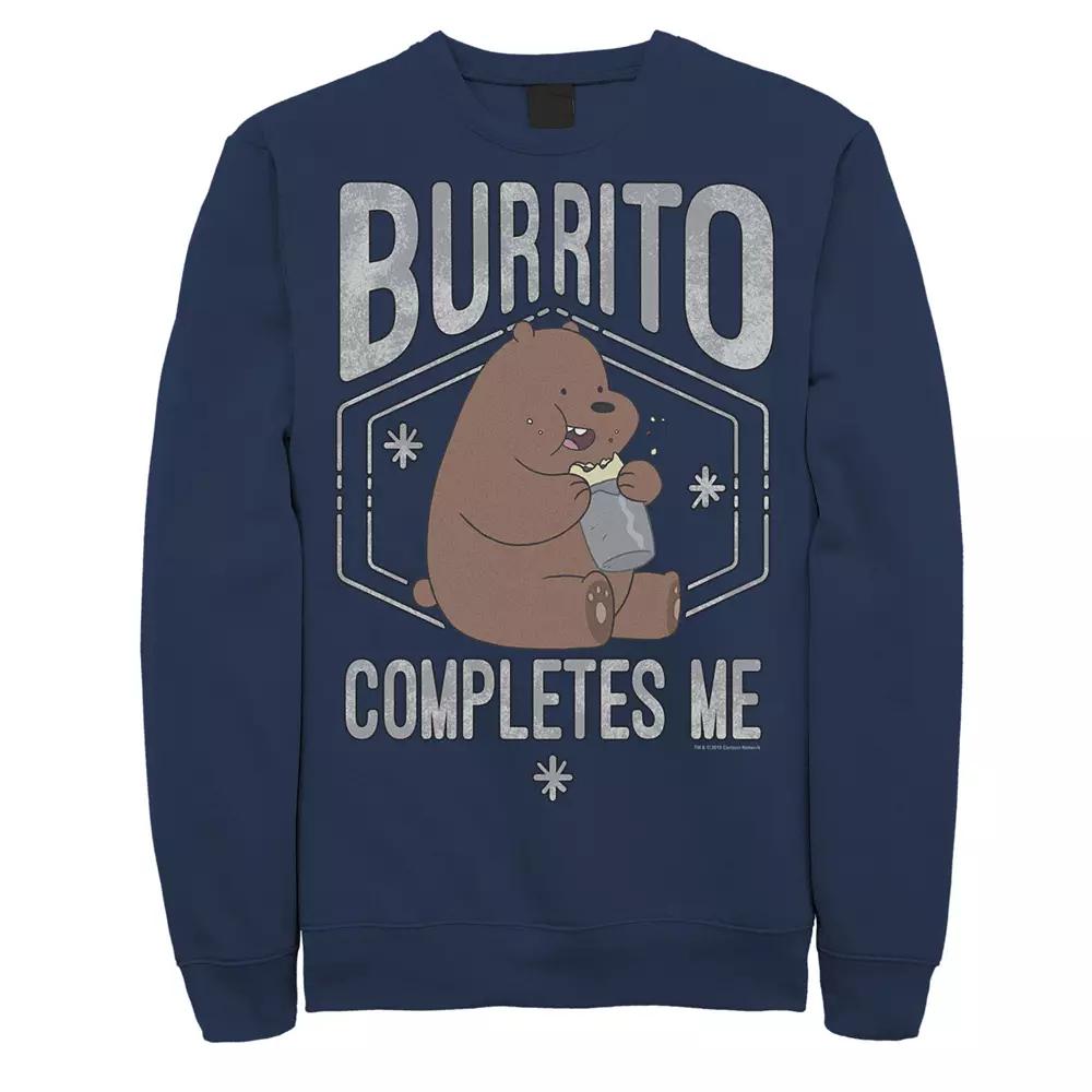 Men's Cartoon Network We Bare Bears Burrito Completes Me Sweatshirt,  Product Image
