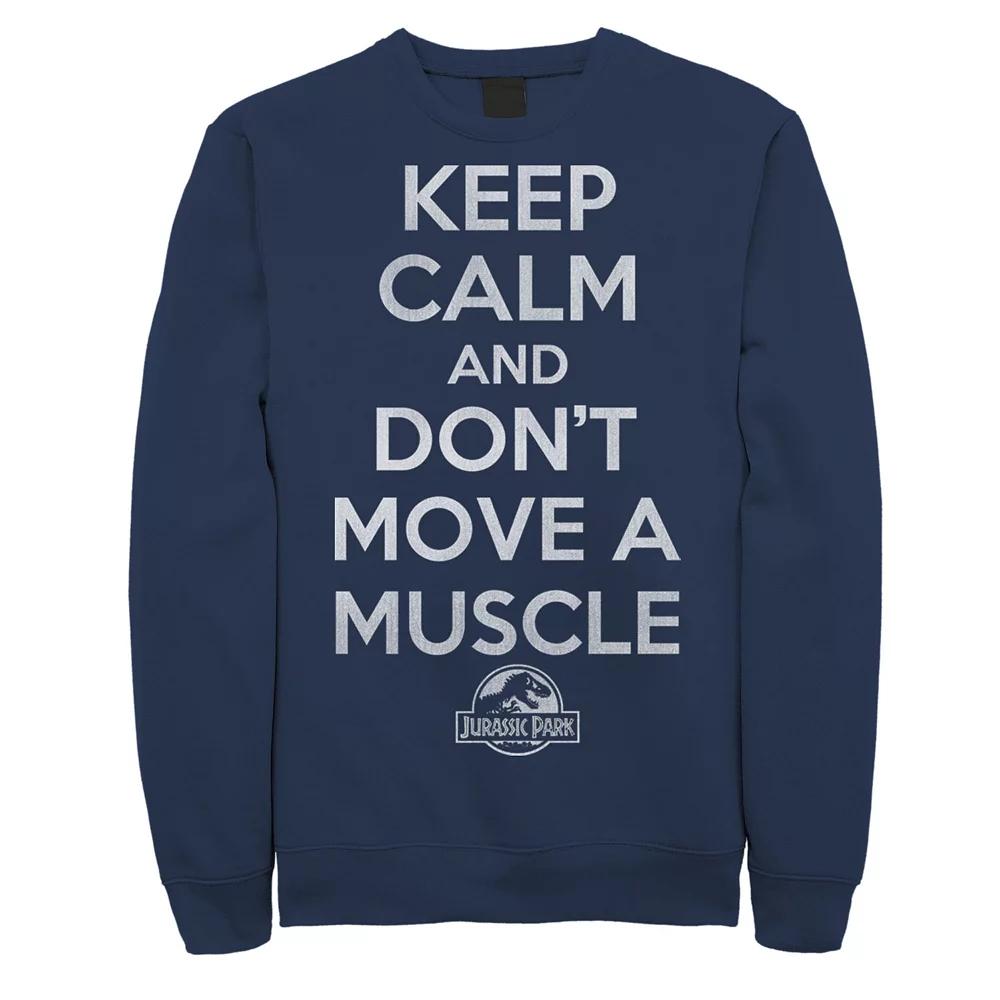 Men's Jurassic Park "Don't Move a Muscle" Sweatshirt, Size: Large, Grey Heather Product Image