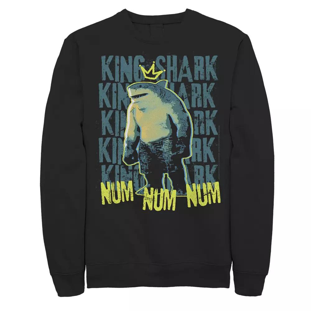 Men's The Suicide Squad King Shark Word Stack Sweatshirt, Boy's,  Product Image
