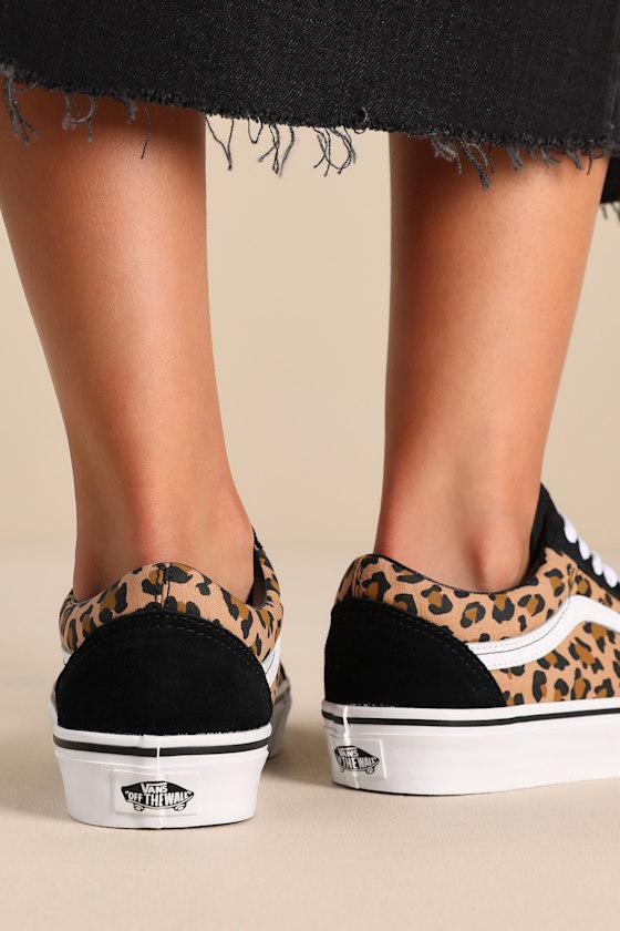 Old Skool Animalier Black Suede Lace-Up Sneakers Product Image