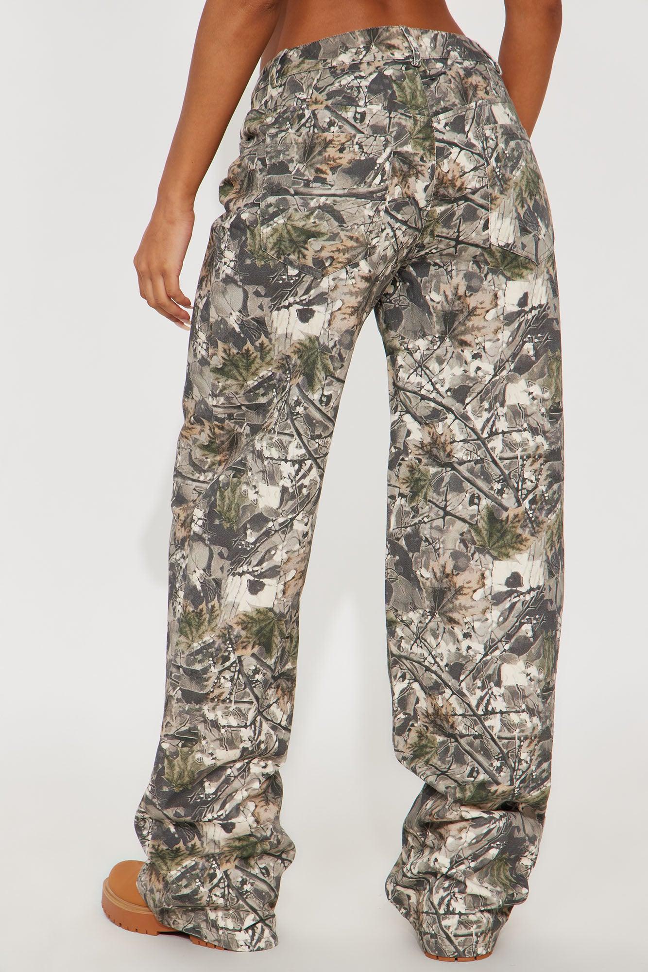 Nowhere To Be Found Camo Wide Leg Pant - Camouflage Female Product Image