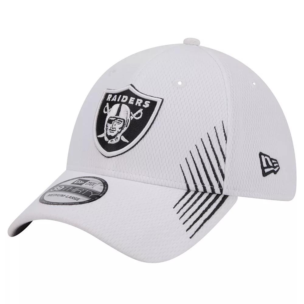 Men's New Era White Las Vegas Raiders Active 39THIRTY Flex Hat, Size: Medium/Large, Lvr White Product Image