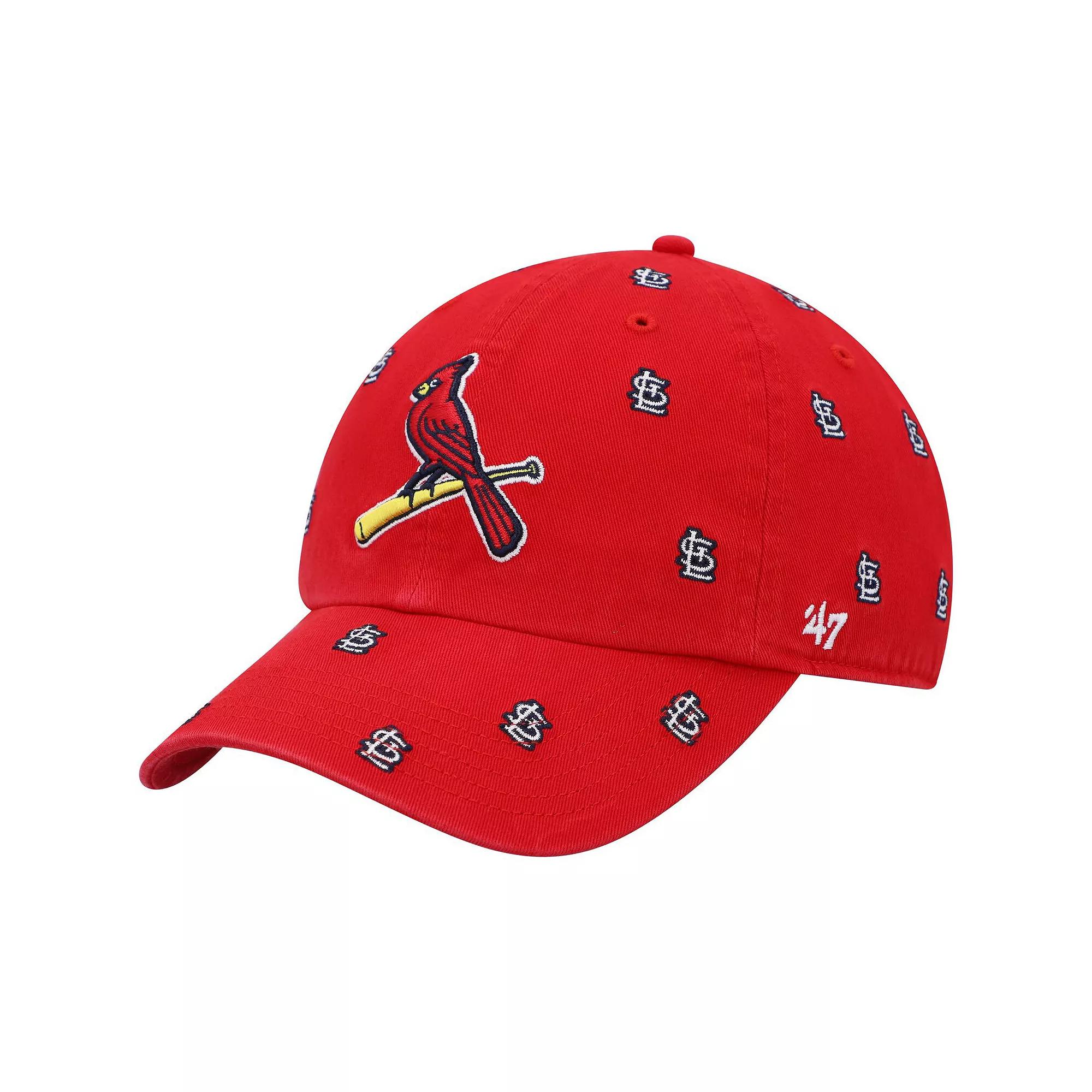 Men's '47 Red St. Louis Cardinals Confetti Clean Up Adjustable Hat Product Image