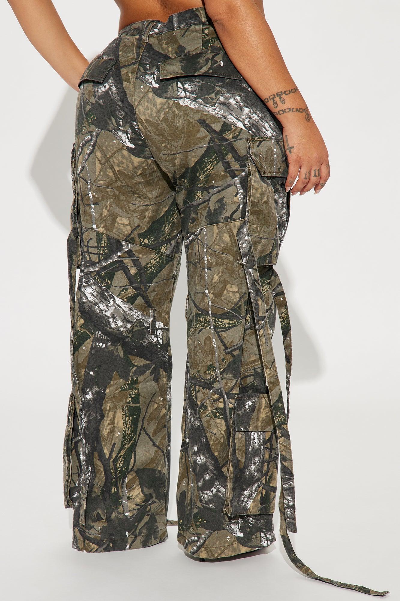 Level You Up Tree Camo Cargo Pant - Olive/combo Product Image