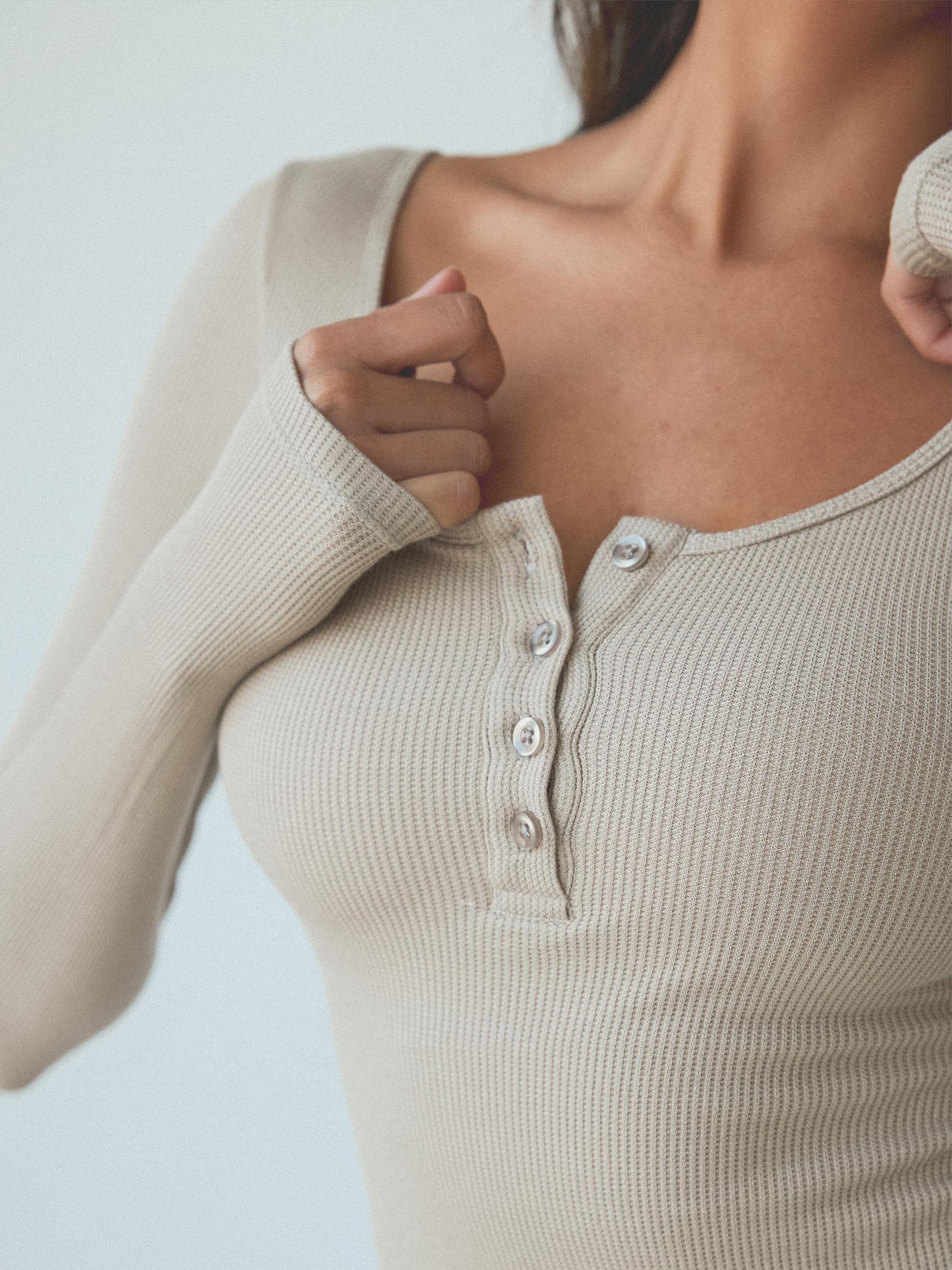 Long Sleeve Henley Bramisuit Product Image