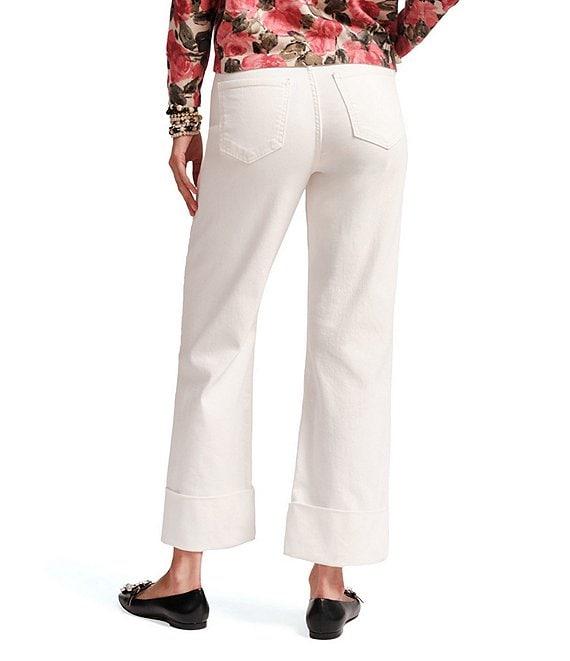 FRANCES VALENTINE Smarty Cuff Denim High Rise Straight Leg Jeans Product Image