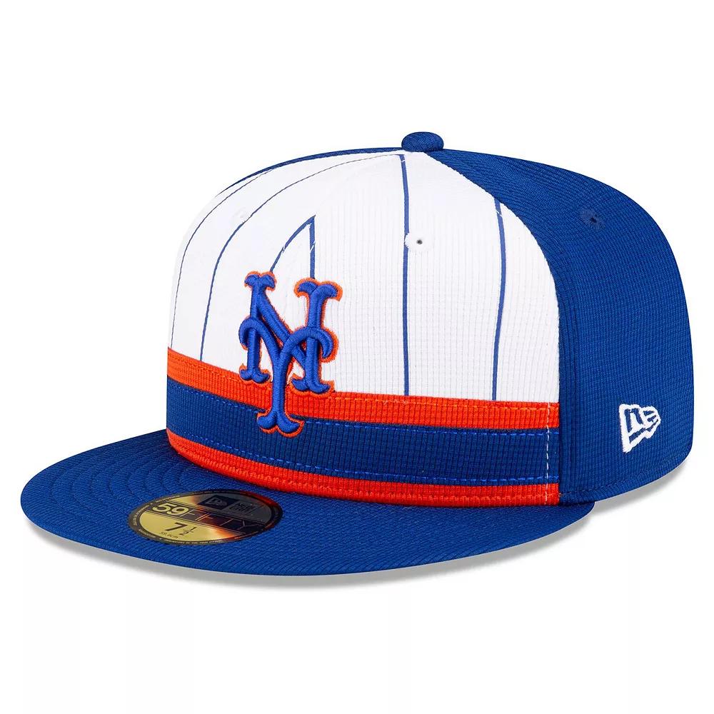 Men's New Era  White New York Mets 2024 Batting Practice 59FIFTY Fitted Hat, Size: 7 3/8 Product Image