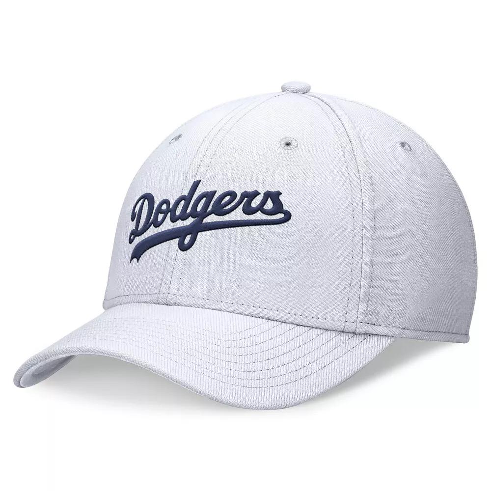 Men's Nike White Los Angeles Dodgers Evergreen Performance Flex Hat, Size: Small/Medium Product Image