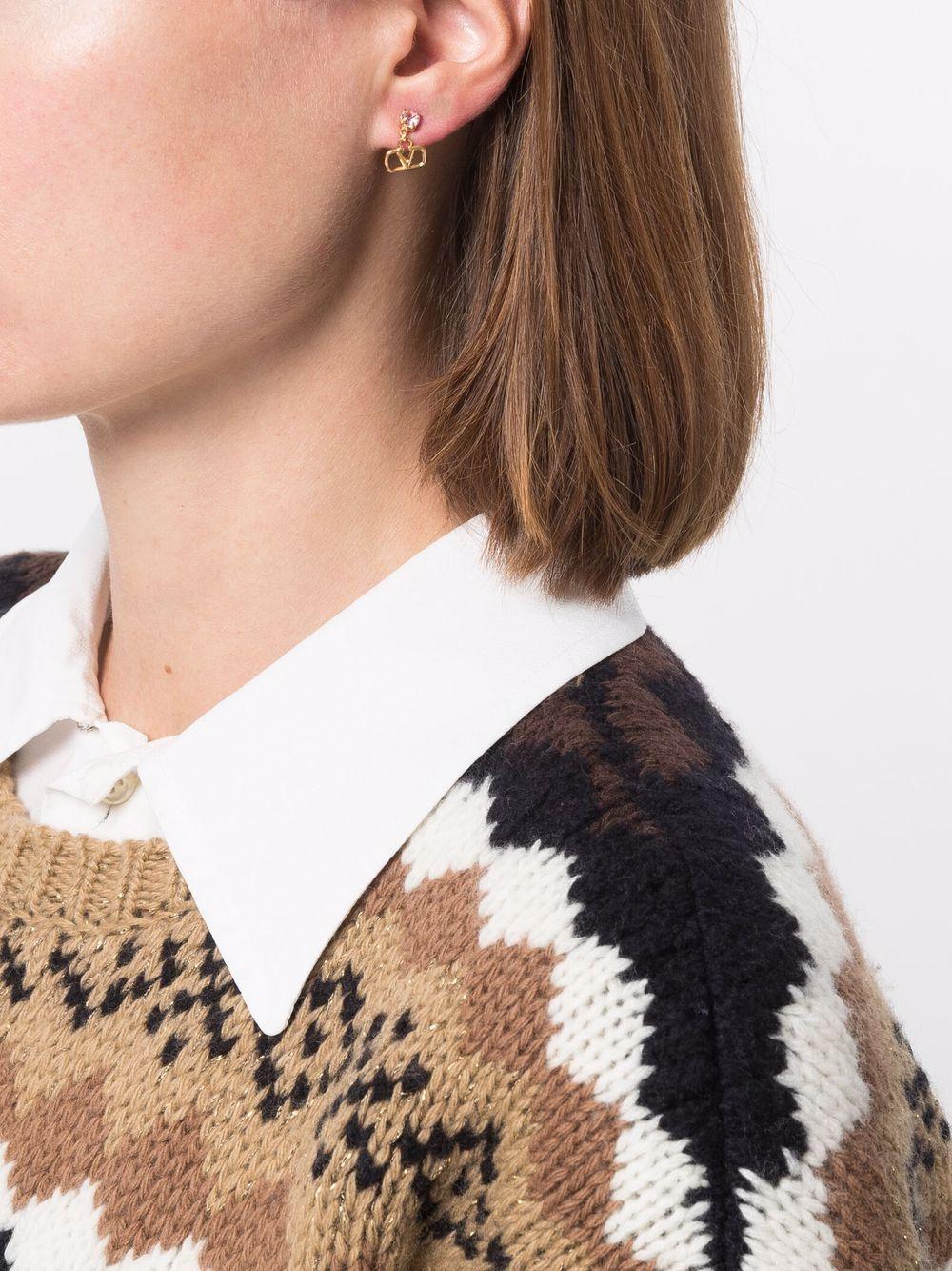 VLogo Signature crystal-embellished earrings Product Image