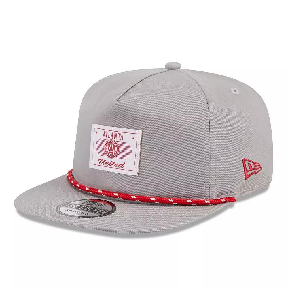 Men's New Era  Gray Atlanta United FC Established Patch 9FORTY A-Frame Trucker Adjustable Hat, Atu Grey Product Image